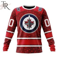 NHL Winnipeg Jets Custom Name Number Valentine Gift Sweatshirt