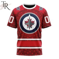 NHL Winnipeg Jets Custom Name Number Valentine Gift T-Shirt