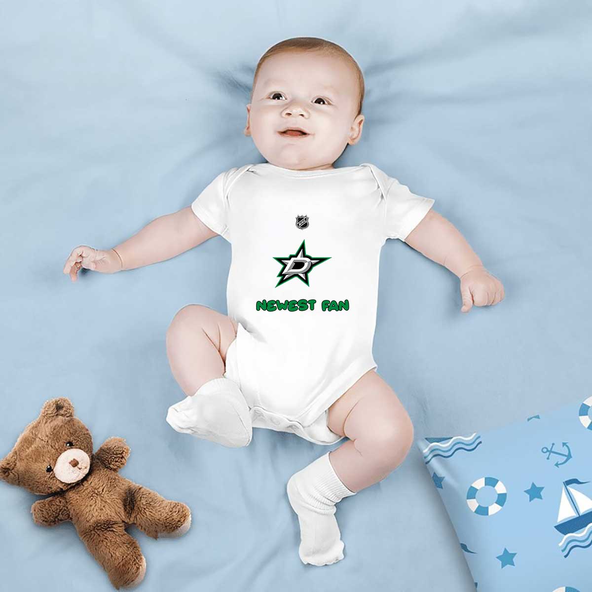 NHL Dallas Stars Newest Fan Baby Onesie
