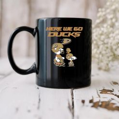 Alternative view of NHL Anaheim Ducks Here We Go Ducks Black Ceramic Mug