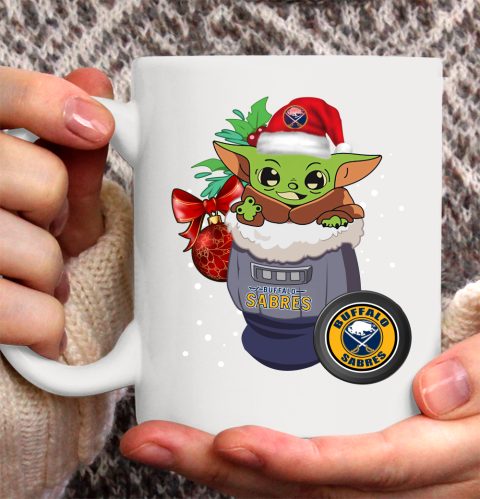 NHL Buffalo Sabres Baby Yoda Star Wars White Ceramic Mug