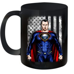 NHL Buffalo Sabres Superman DC Black Ceramic Mug