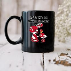 Alternative view of NHL Carolina Hurricanes Here We Go Black Ceramic Mug