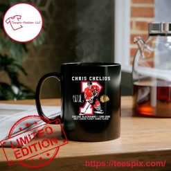 NHL Chicago Blackhawks Chris Chelios 1990-1999 Black Ceramic Mug