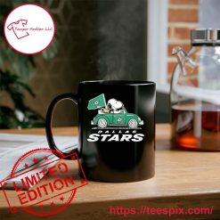 NHL Dallas Stars Peanuts Snoopy And Woodstock Black Ceramic Mug