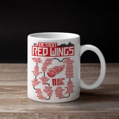 NHL Detroit Red Wings Timeline White Ceramic Mug