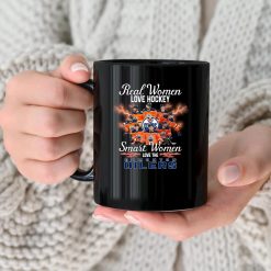 NHL Edmonton Oilers Real Women Love Hockey Black Ceramic Mug