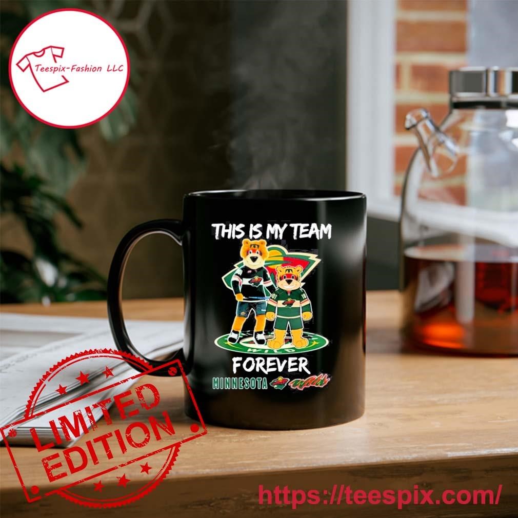 NHL Minnesota Wild This Is My Team Forever Black Ceramic Mug