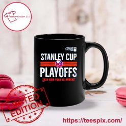Alternative view of NHL New York Islanders Stanley Cup Playoffs Crossbar Black Ceramic Mug
