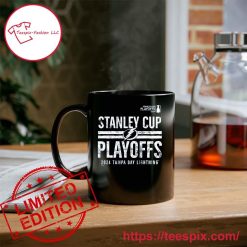 NHL Tampa Bay Lightning 2024 Stanley Cup Playoffs Black Ceramic Mug