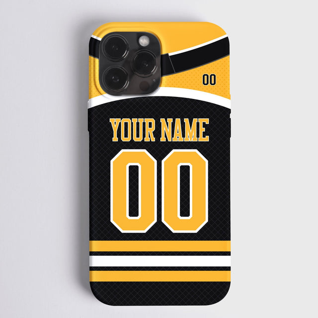 NHL Boston Bruins Custom Name Number Home Jersey Phone Case
