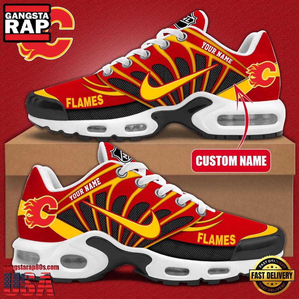 NHL Calgary Flames Custom Name New Edition Air Max Plus Shoes