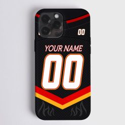 NHL Calgary Flames Custom Name Number Alternate Jersey Phone Case