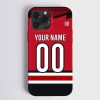 NHL Carolina Hurricanes Custom Name Number Alternate Jersey Phone Case