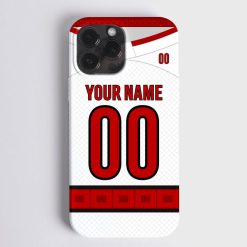 NHL Carolina Hurricanes Custom Name Number Away Jersey Phone Case