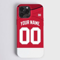 NHL Detroit Red Wings Custom Name Number Home Jersey Phone Case