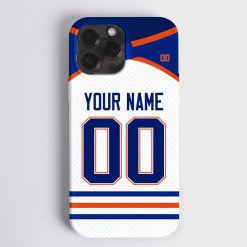 NHL Edmonton Oilers Custom Name Number Away Jersey Phone Case
