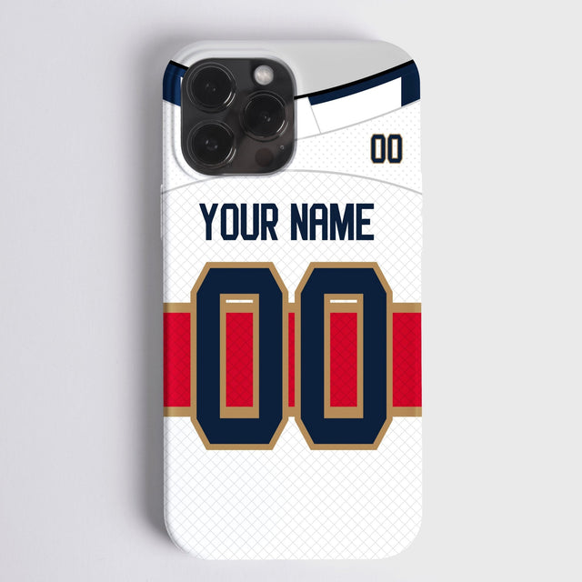 NHL Florida Panthers Custom Name Number Away Jersey Phone Case