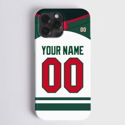 NHL Minnesota Wild Custom Name Number Away Jersey Phone Case