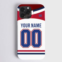 NHL Montreal Canadiens Custom Name Number Away Jersey Phone Case
