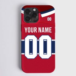 NHL Montreal Canadiens Custom Name Number Home Jersey Phone Case