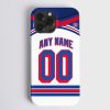 NHL New York Rangers Custom Name Number Away Jersey Phone Case