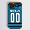 NHL San Jose Sharks Custom Name Number Home Jersey Phone Case