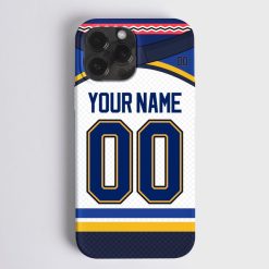 NHL St. Louis Blues Custom Name Number Away Jersey Phone Case