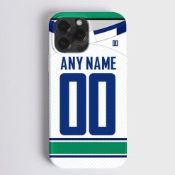 NHL Vancouver Canucks Custom Name Number Away Jersey Phone Case