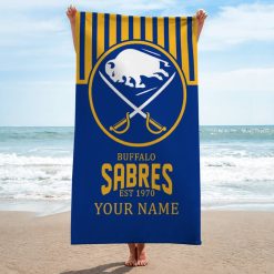 NHL Buffalo Sabres Custom Name Gift For Fans Beach Towel