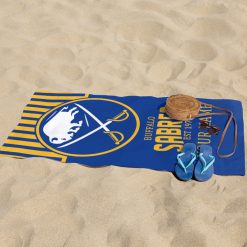 Alternative view of NHL Buffalo Sabres Custom Name Gift For Fans Beach Towel