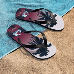 Alternative view of NHL Colorado Avalanche Custom Name Aloha Pattern Flip Flops