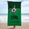 NHL Dallas Stars Custom Name Gift For Fans Beach Towel
