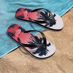 NHL Detroit Red Wings Custom Name Aloha Pattern Flip Flops