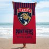 NHL Florida Panthers Custom Name Gift For Fans Beach Towel