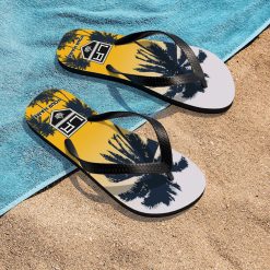 NHL Los Angeles Kings Custom Name Aloha Pattern Flip Flops