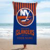 NHL New York Islanders Custom Name Gift For Fans Beach Towel