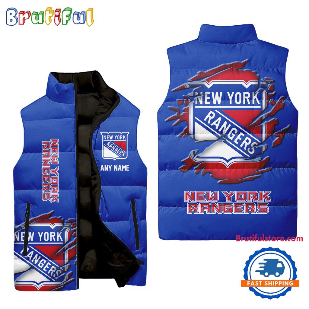 NHL New York Rangers Custom Name New Edition Venture Vest
