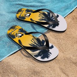 NHL Pittsburgh Penguins Custom Name Aloha Pattern Flip Flops