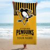 NHL Pittsburgh Penguins Custom Name Gift For Fans Beach Towel