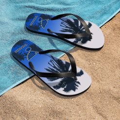 Alternative view of NHL St. Louis Blues Custom Name Aloha Pattern Flip Flops
