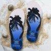 NHL Toronto Maple Leafs Custom Name Aloha Pattern Flip Flops
