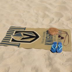 Alternative view of NHL Vegas Golden Knights Custom Name Gift For Fans Beach Towel