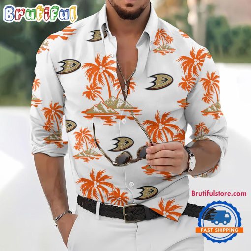 NHL Anaheim Ducks New Version Long Sleeve Button Shirt