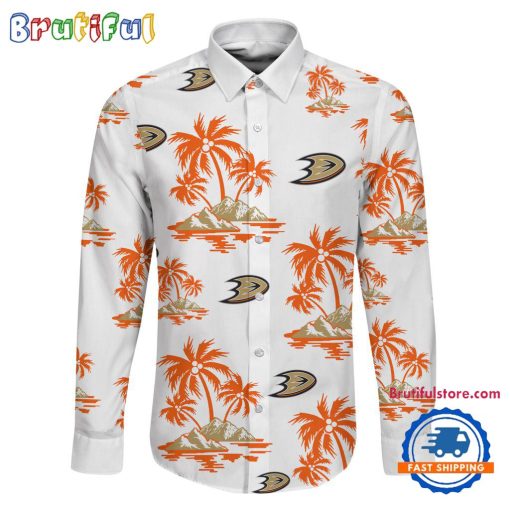 NHL Anaheim Ducks New Version Long Sleeve Button Shirt