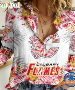 NHL Calgary Flames Limited Edition Casual Shirt for Women