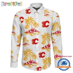 NHL Calgary Flames New Version Long Sleeve Button Shirt