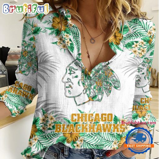 NHL Chicago Blackhawks Limited Edition Casual Shirt for Women