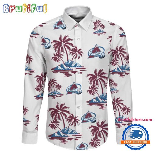 NHL Colorado Avalanche New Version Long Sleeve Button Shirt