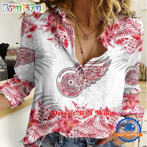 NHL Detroit Red Wings Limited Edition Casual Shirt for Women